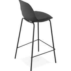 ALTEREGO Tabouret snack mi-hauteur 'COOKIE MINI' noir style industriel New