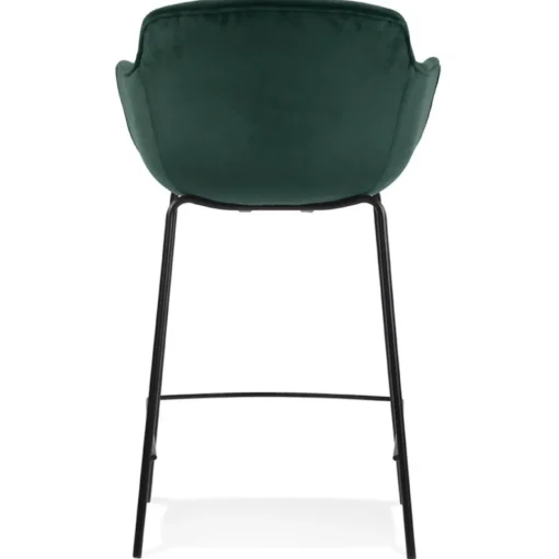 ALTEREGO Tabouret snack mi-hauteur 'LARISSA MINI' en velours vert New