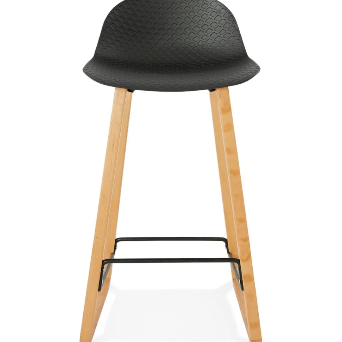 ALTEREGO Tabouret snack mi-hauteur 'MAKI MINI' noir style scandinave Best