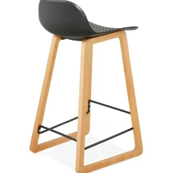 ALTEREGO Tabouret snack mi-hauteur 'MAKI MINI' noir style scandinave Best