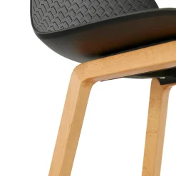 ALTEREGO Tabouret snack mi-hauteur 'MAKI MINI' noir style scandinave Best