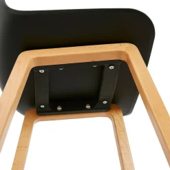 ALTEREGO Tabouret snack mi-hauteur 'MAKI MINI' noir style scandinave Best