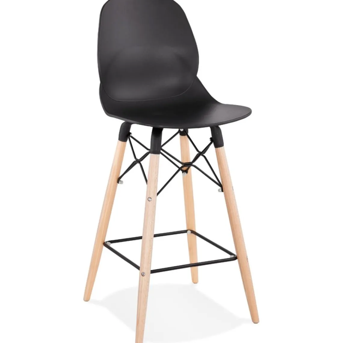 ALTEREGO Tabouret snack mi-hauteur 'COSMIK MINI' noir style scandinave Online