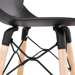 ALTEREGO Tabouret snack mi-hauteur 'COSMIK MINI' noir style scandinave Online