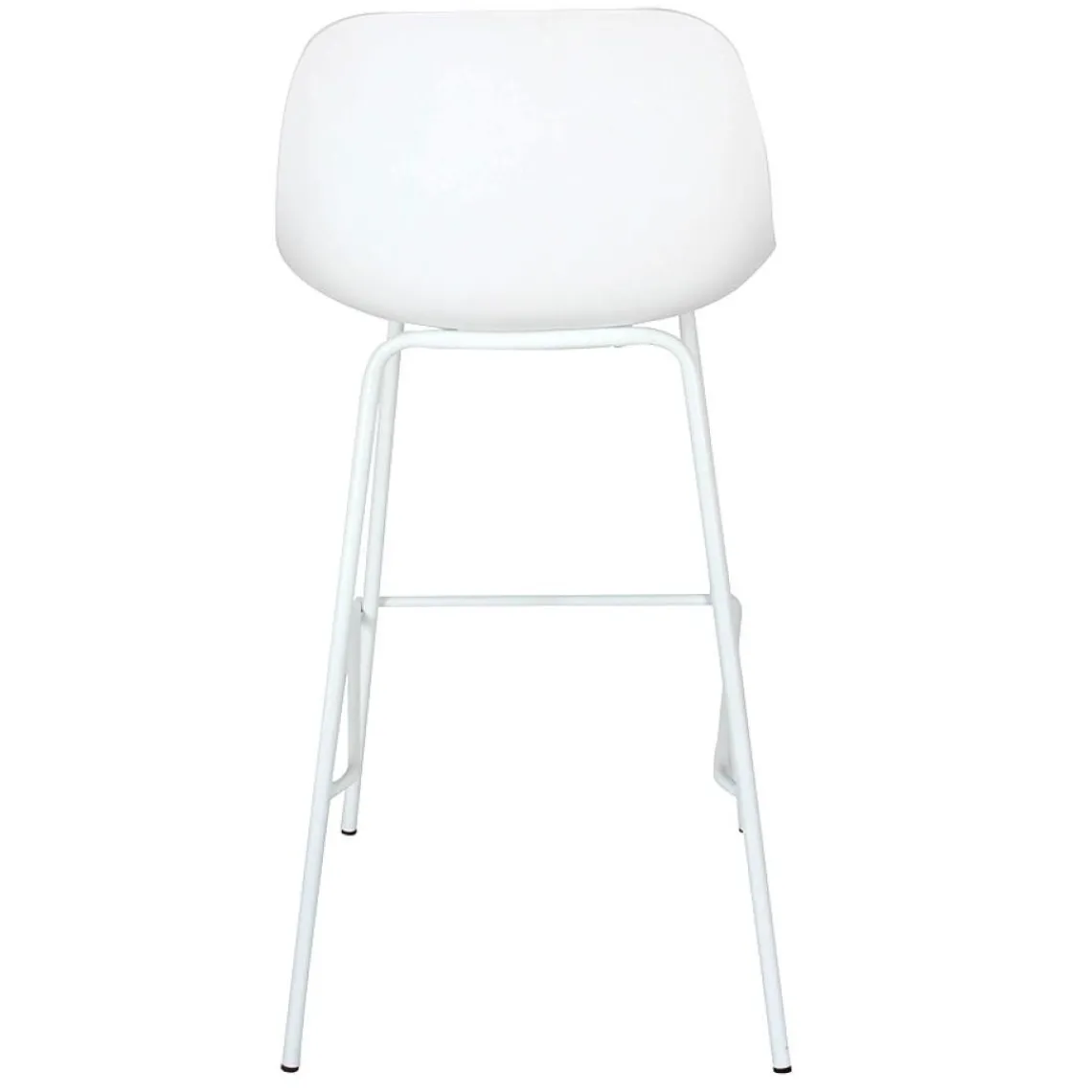 ALTEREGO Tabouret snack mi-hauteur 'GRANO MINI' blanc intérieur et extérieur Outlet