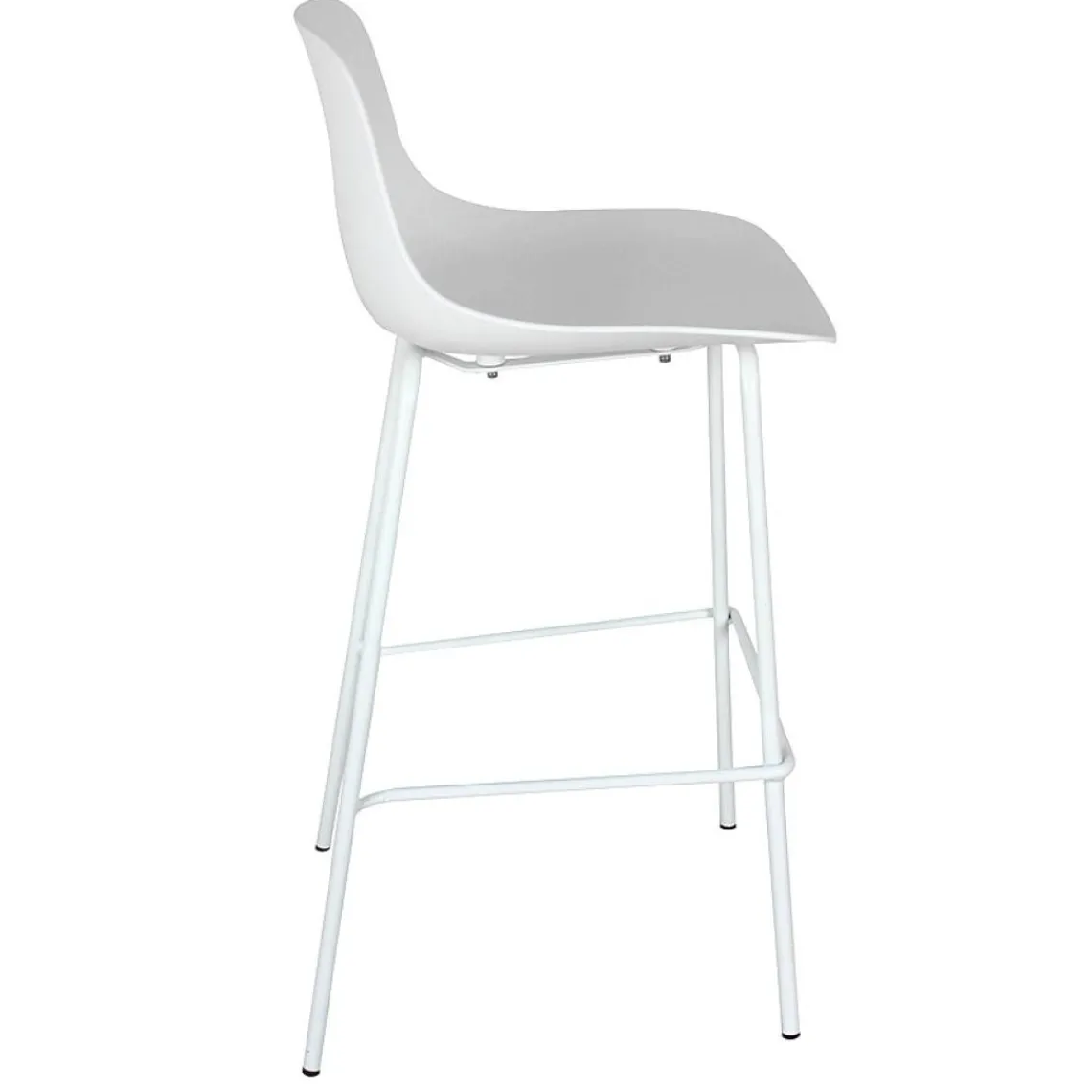 ALTEREGO Tabouret snack mi-hauteur 'GRANO MINI' blanc intérieur et extérieur Outlet