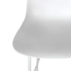 ALTEREGO Tabouret snack mi-hauteur 'GRANO MINI' blanc intérieur et extérieur Outlet