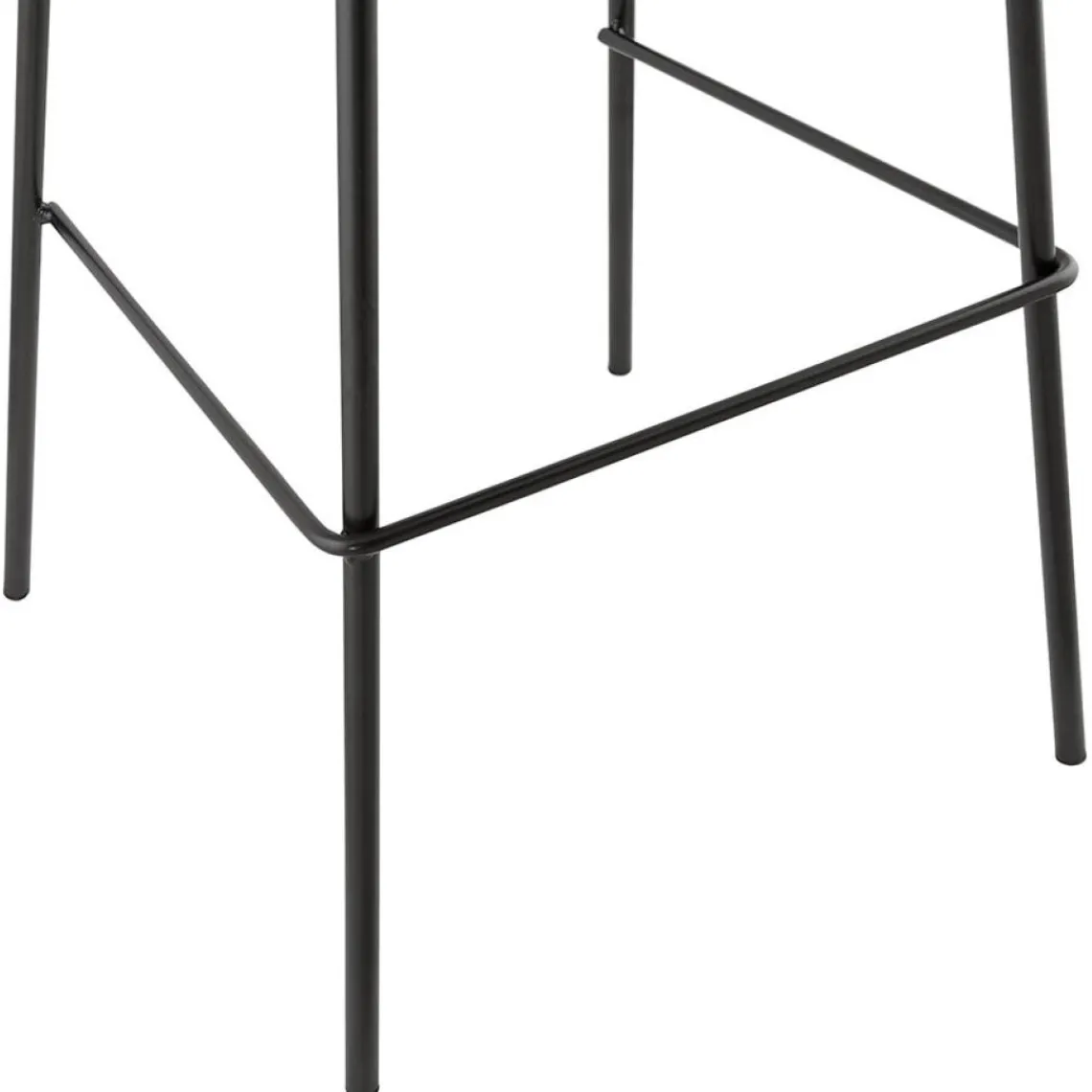 ALTEREGO Tabouret snack mi-hauteur 'LEMON MINI' blanc avec pied en métal noir Best