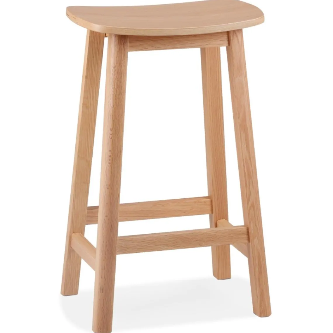 ALTEREGO Tabouret snack mi-hauteur 'DUMAS MINI' en bois finition naturelle