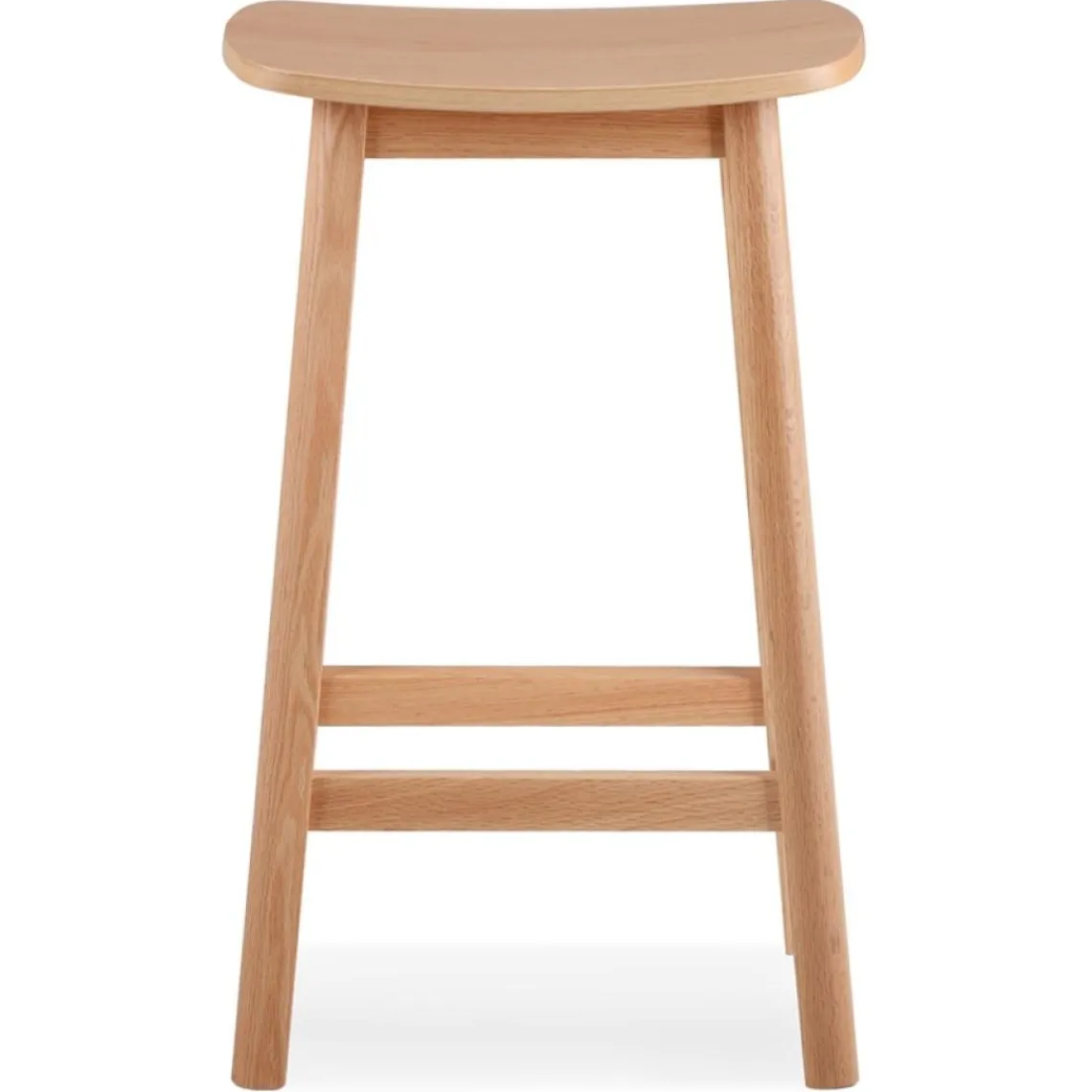 ALTEREGO Tabouret snack mi-hauteur 'DUMAS MINI' en bois finition naturelle