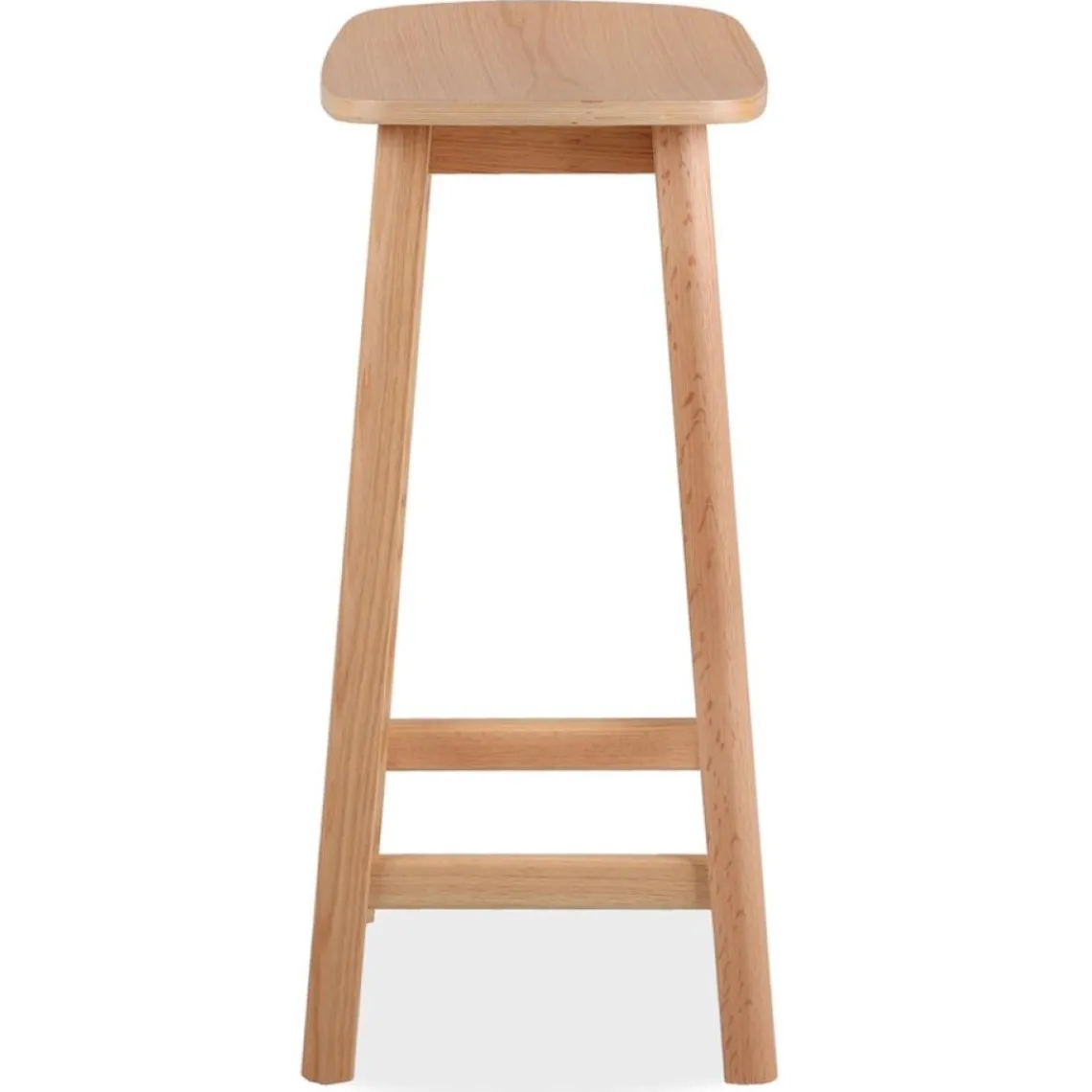 ALTEREGO Tabouret snack mi-hauteur 'DUMAS MINI' en bois finition naturelle