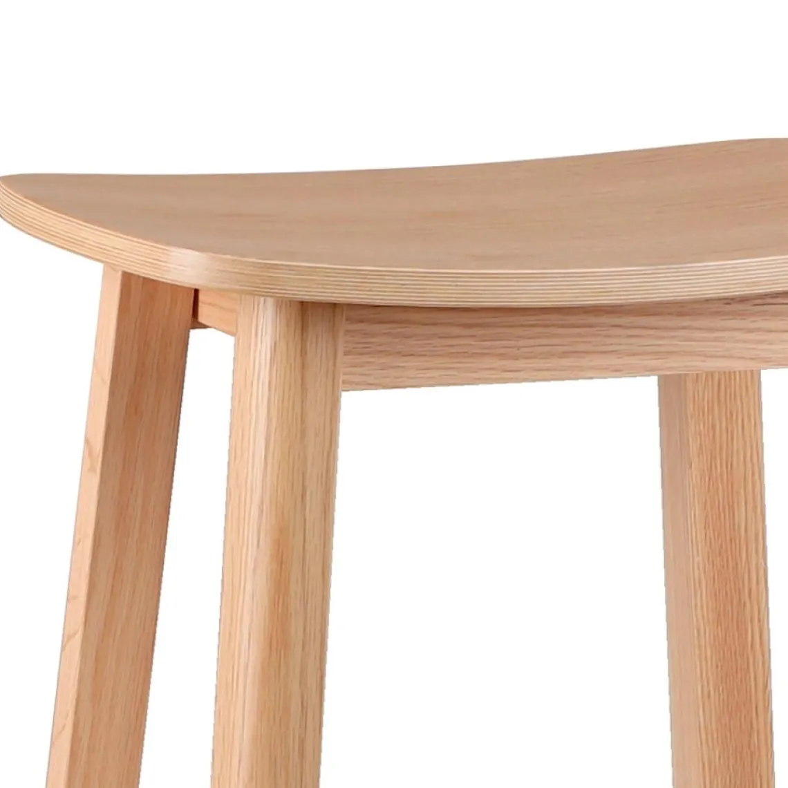 ALTEREGO Tabouret snack mi-hauteur 'DUMAS MINI' en bois finition naturelle