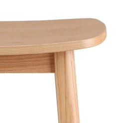 ALTEREGO Tabouret snack mi-hauteur 'DUMAS MINI' en bois finition naturelle