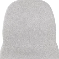 ALTEREGO Tabouret snack mi-hauteur 'GALACTIK MINI' en tissu gris clair style scandinave