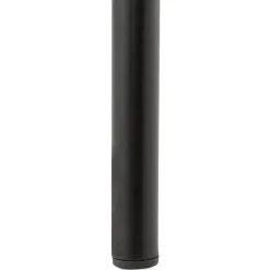 ALTEREGO Tabouret snack mi-hauteur 'FENTON MINI' en velours noir et pied en métal noir Online
