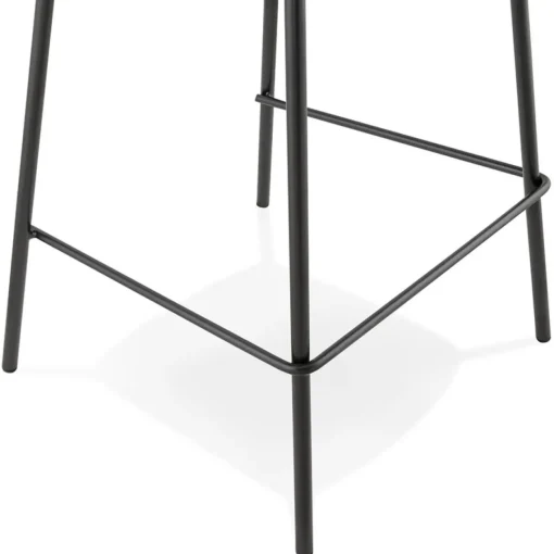 ALTEREGO Tabouret snack mi-hauteur 'FENTON MINI' en velours gris et pied en métal noir Sale