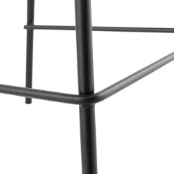 ALTEREGO Tabouret snack mi-hauteur 'FENTON MINI' en velours gris et pied en métal noir Sale