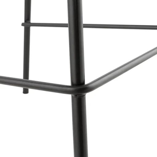 ALTEREGO Tabouret snack mi-hauteur 'FENTON MINI' en velours gris et pied en métal noir Sale