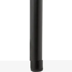 ALTEREGO Tabouret snack mi-hauteur 'SPARK MINI' en velours noir et pieds en métal noir Discount