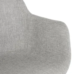 ALTEREGO Tabouret snack mi-hauteur 'FORTI MINI' en tissu gris clair Outlet