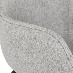 ALTEREGO Tabouret snack mi-hauteur 'FORTI MINI' en tissu gris clair Outlet