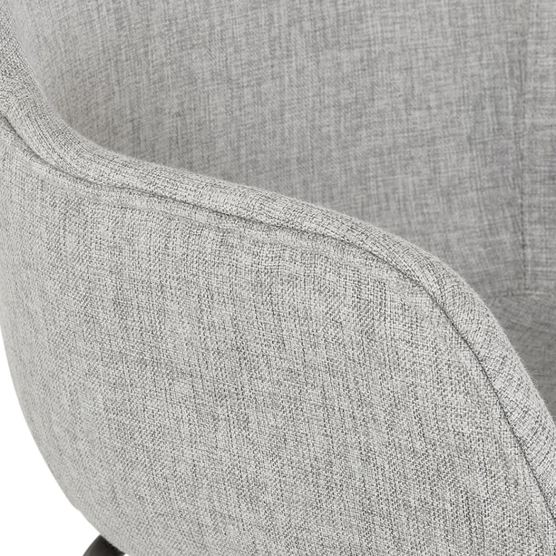 ALTEREGO Tabouret snack mi-hauteur 'FORTI MINI' en tissu gris clair Outlet