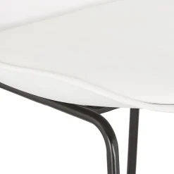 ALTEREGO Tabouret snack mi-hauteur 'CHOKO MINI' blanc et pieds en métal noir Hot