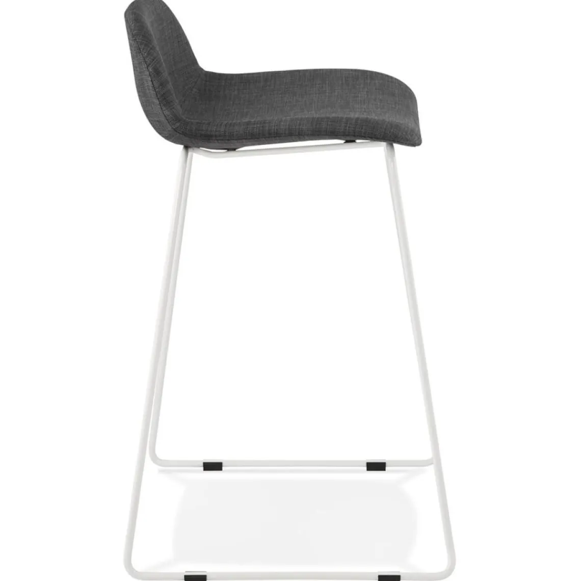 ALTEREGO Tabouret snack mi-hauteur 'MOSKOW MINI' avec pieds en métal blanc New