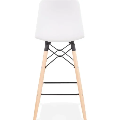 ALTEREGO Tabouret snack mi-hauteur 'MOZAIK MINI' blanc style scandinave Outlet