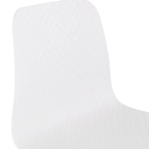 ALTEREGO Tabouret snack mi-hauteur 'MOZAIK MINI' blanc style scandinave Outlet