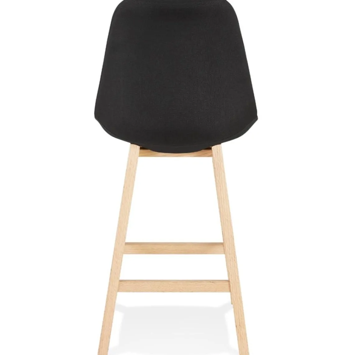ALTEREGO Tabouret snack mi-hauteur 'TERESA MINI' style scandinave en tissu noir Sale