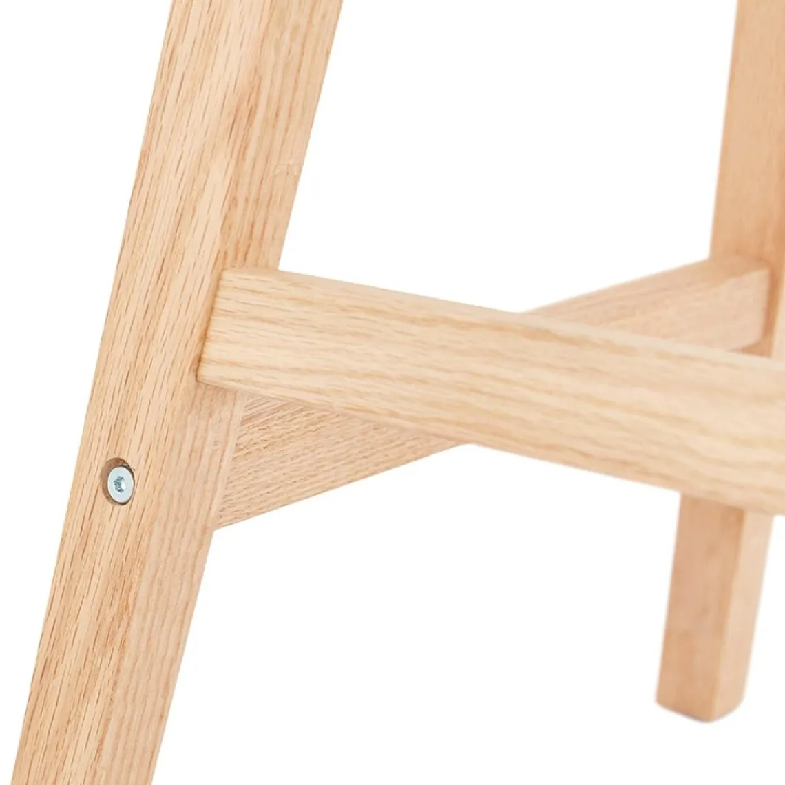 ALTEREGO Tabouret snack mi-hauteur 'TERESA MINI' style scandinave en tissu noir Sale