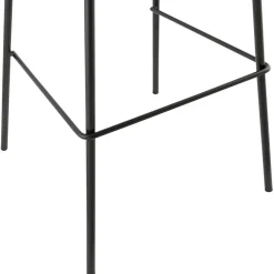 ALTEREGO Tabouret snack mi-hauteur 'SPARK MINI' en velours moutarde et pieds en métal noir Outlet