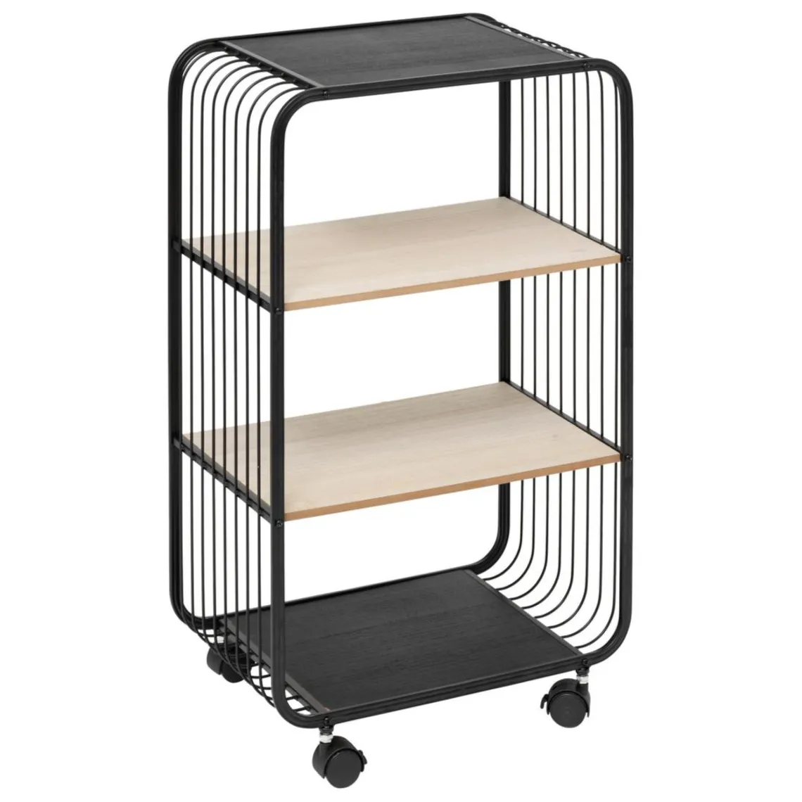 3S. x Home Étagère 3 niveaux en métal et bois beige Sale