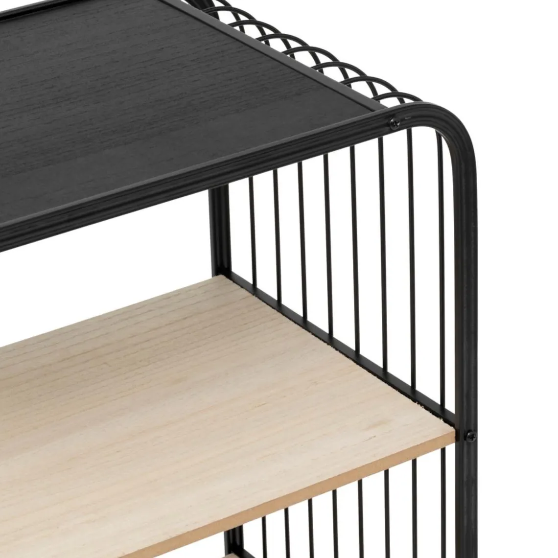 3S. x Home Étagère 3 niveaux en métal et bois beige Sale