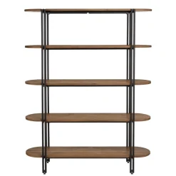 Macabane Étagère 5 niveaux open space en teck recyclé coins arrondis