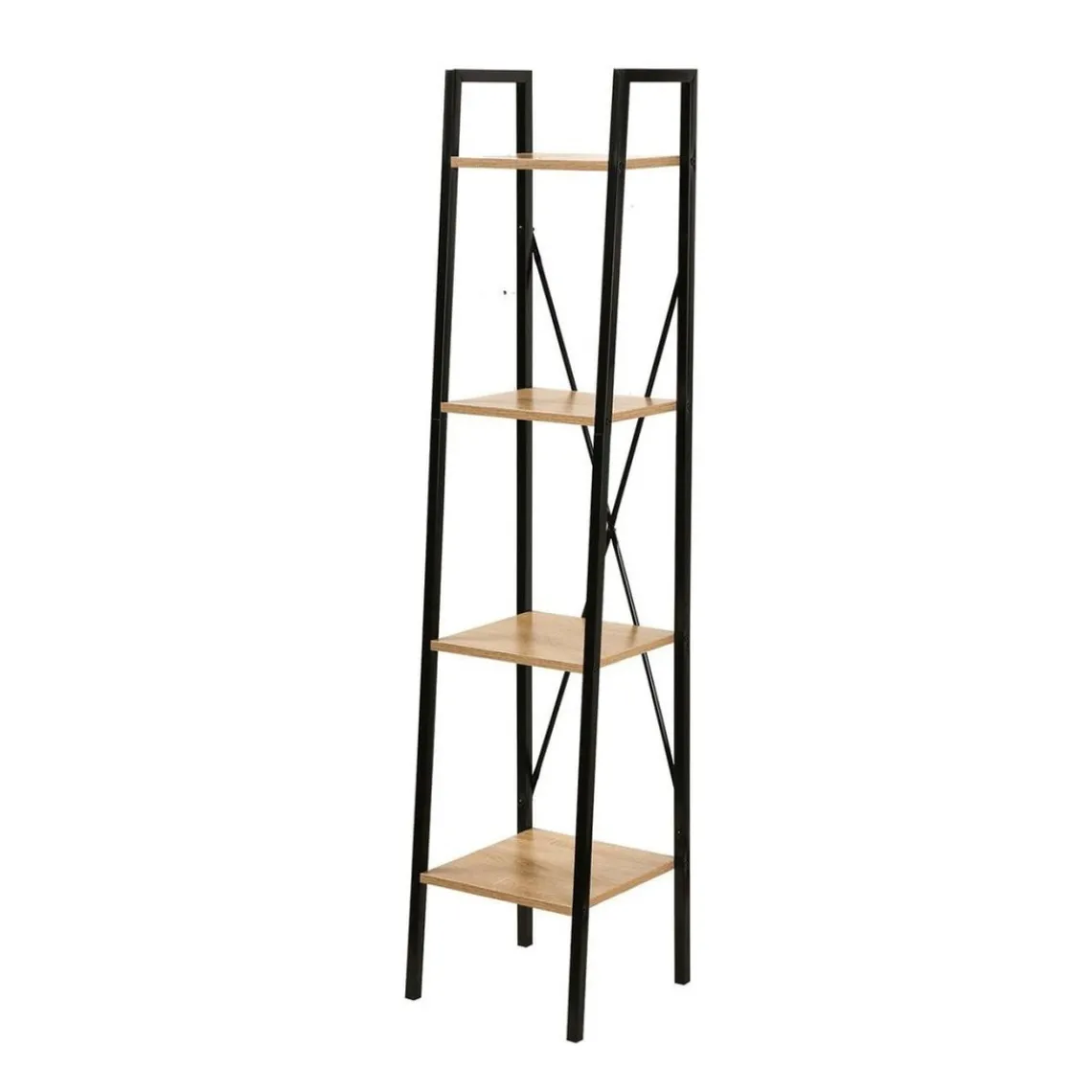 Calicosy Étagère colonne 4 niveaux en bois Beige Best