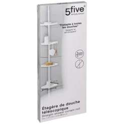 3S. x Home Étagère douche télescopique plastique