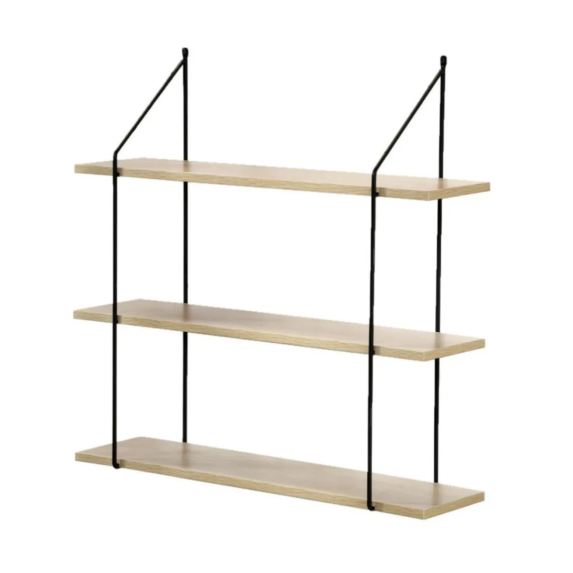 Calicosy Étagère murale 3 niveaux plateau en bois et support métal Sale