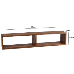 Macabane Étagère murale en teck recyclé 2 niche Outlet