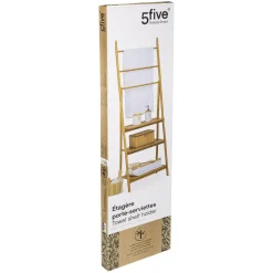3S. x Home Étagère porte-serviette 3 niveaux bambou Hot