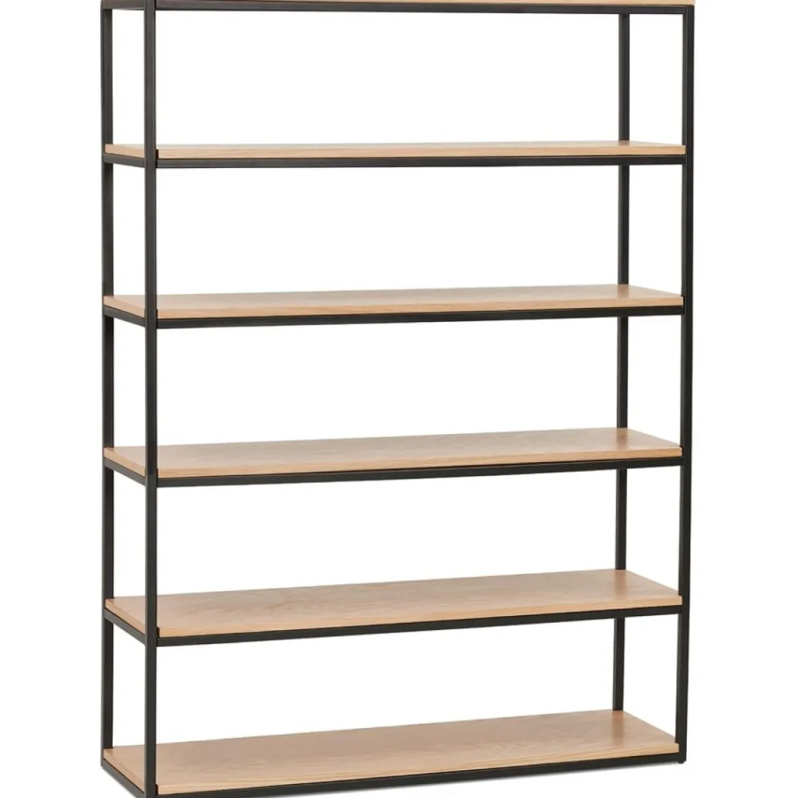 ALTEREGO Étagère style industriel 'LIBERTY' en bois finition naturelle et métal noir Sale