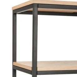 ALTEREGO Étagère style industriel 'LIBERTY' en bois finition naturelle et métal noir Sale