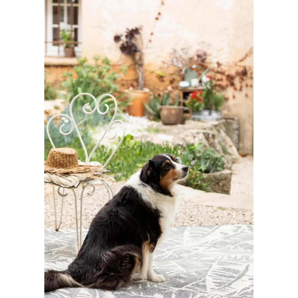 Maison Vivaraise Tapis Amara outdoor Pétrole 160 x 230