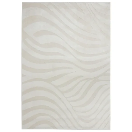 3S. x Home Tapis Anoai blanc effet laine