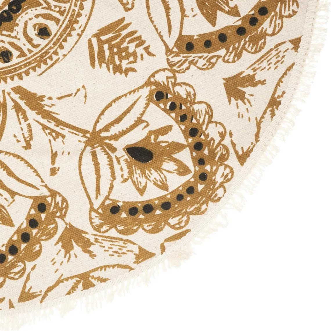 3S. x Home Tapis Box coton imprimé ethnique D90cm Discount