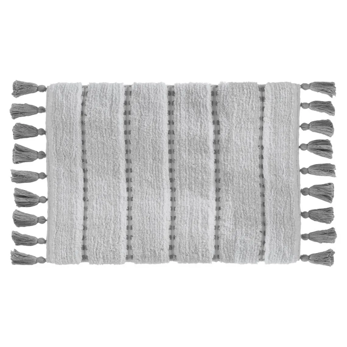 3S. x Home Tapis Coton Pom-pom Gris 50 x 75 Clearance