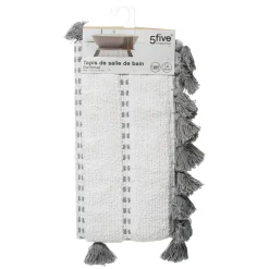 3S. x Home Tapis Coton Pom-pom Gris 50 x 75 Clearance