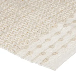 3S. x Home Tapis Coton Sable motifs petit losange Cuivre 60 x 90 Box Discount
