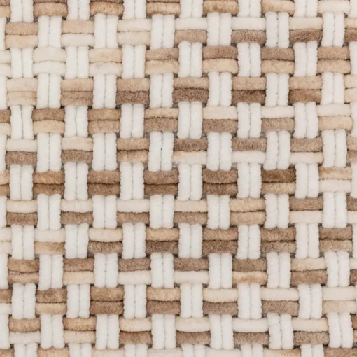 3S. x Home Tapis de bain tressé taupe Beige